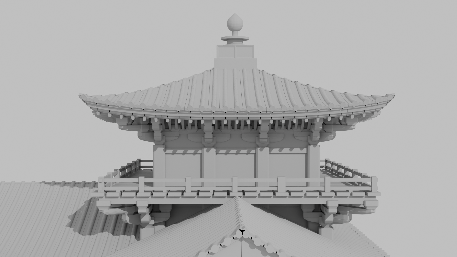 ByŌdŌ-in Phoenix Hall final render close-up
